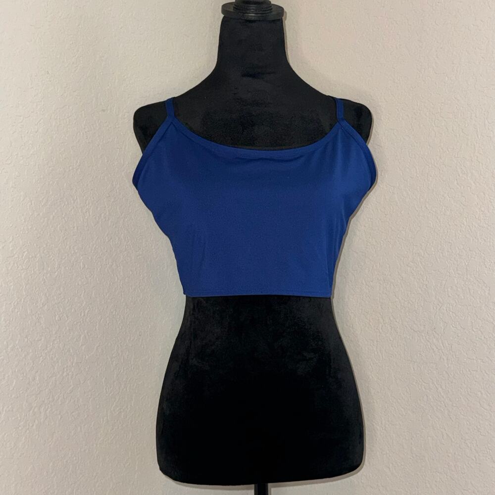 PINK Victoria's Secret Deep Blue Active Sports Bra Tank Top Women's Size XL
